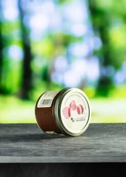 Marmeladenmanufaktur | Fruchtaufstrich | Himbeere mit weißer Schokolade | 180 g im Glas